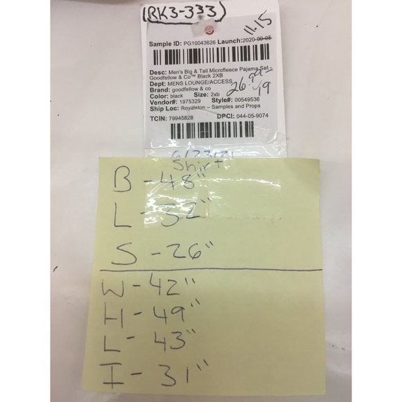 Men's Big & Tall Microfleece Pajama Set Size 2XB - Picture 10 of 12